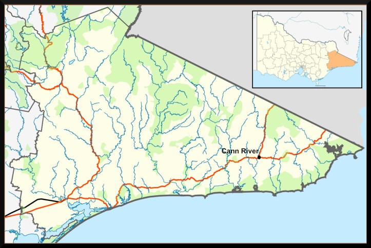 Map showing Cann River