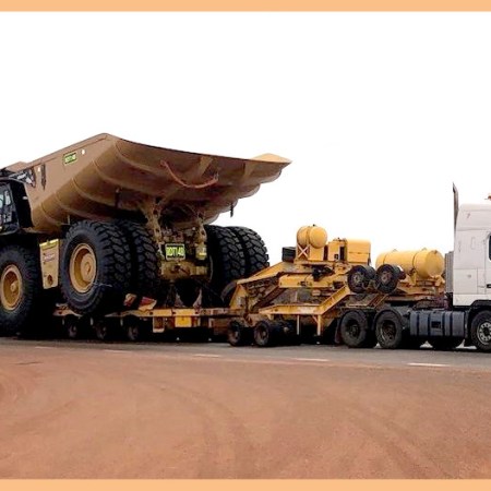 A new Dump Truck heading on the Great Northern Highway, WA