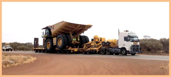 A new Dump Truck heading on the Great Northern Highway, WA