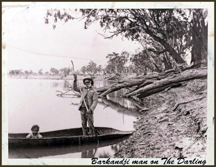 Barkandji man on The Darling, Wilcannia, New South Wales